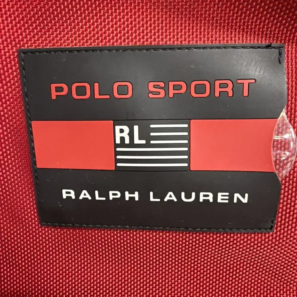 Vintage Polo Sport Ralph Lauren Red Duffel Gym Travel Bag USA 1990s